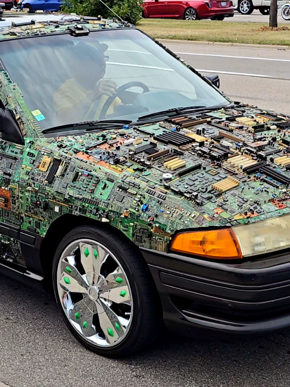 Circuit Board Ford Escort Art Car Drive By Woodward Dream Cruise 2025