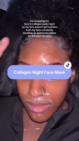 Collagen mask daily at 24 bc wrinkle prevention >>> wrinkle correction ✋🏽#collagenmask #collagen #antiagingskincare #wrinkleprevention #prettyskin 