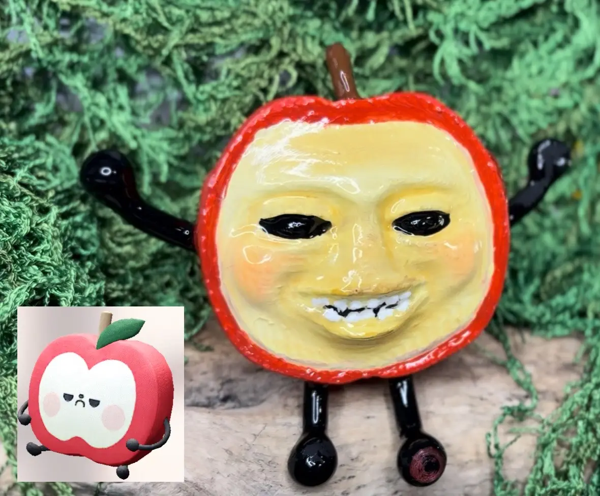 My version of Caleb’s Sunny Apple ✨🍎. Isn’t he cuteeeeee. My little darling 🥰. Who wants one of these in their homes ? #loveanddeepspacecharacters #caleb #loveanddeepspace #3dprinting #elegoocentauricarbon 