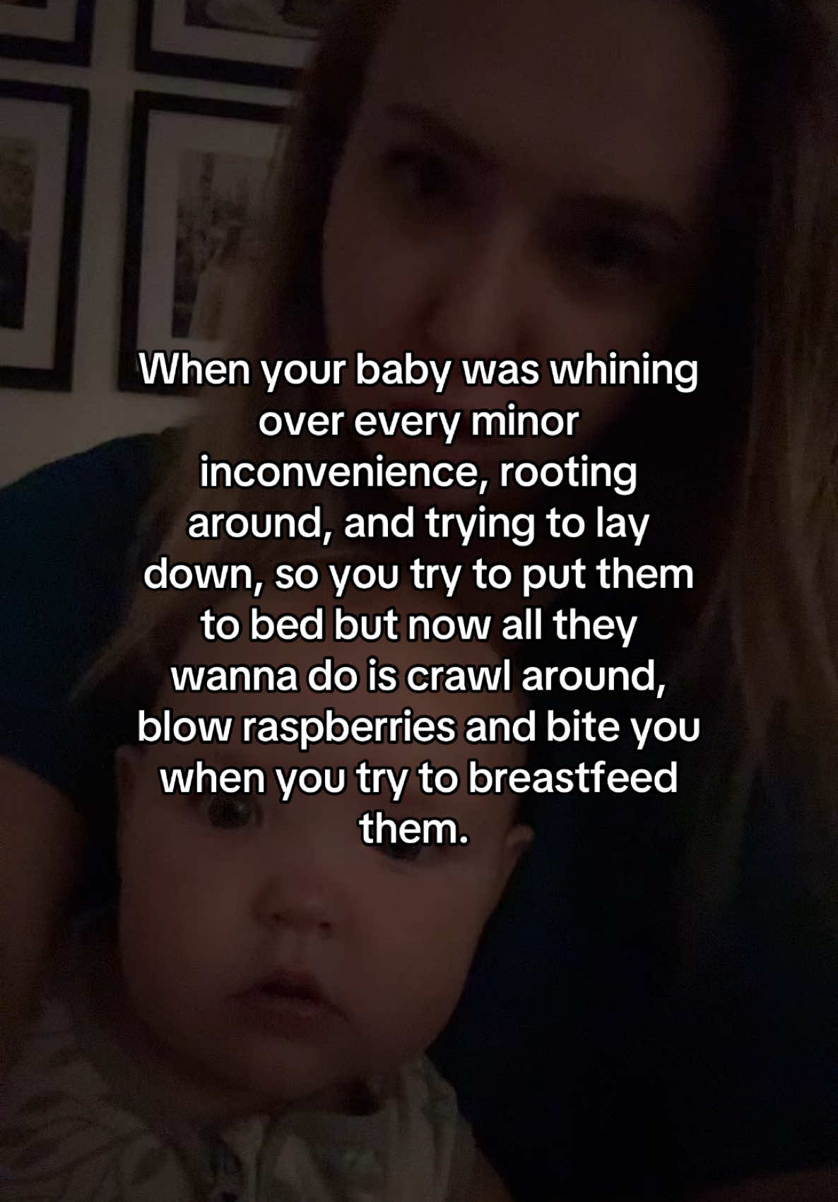 I swear u were telling me u wanted sleep 🤦‍♀️ #MomsofTikTok #cosleeping #breastfedbaby #relatablemom #funnymom #motherhood #cosleeper 