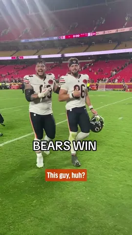 How we feelin’, guys?! 🐻⬇️ #win #Preseason #chicagobears 