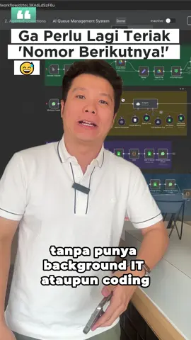 AI workflow ini terinspirasi karena kemarin gua habis makan restoran sushi di jakarta selatan yang waiting list terus! dapet nomor antrian tapi gak ada kepastian kapan dipanggilnya 🥹 Yauda kenapa ngga semua orang tinggal chat aja whatsapp restoran atau bisnis jasa yang suka waiting list, terus otomatis masuk ke sistem dan terpanggil dengan rapih Tentunya yang gua show hanyalah versi demo nya, bisa di enhance dengan notification yang lebih canggih lagi sesuai kebutuhan masing-masing bisnis Anyway, kalau lu ingin belajar cara buat bikin AI Agents tapi ga punya background IT ataupun coding. I'll see you in my class okay 😄 #aiagents #aiworkflow #aiautomation 