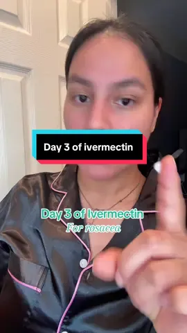 Ivermectin for rosacea day 3! #ivermectin #rosacea #soolantra 