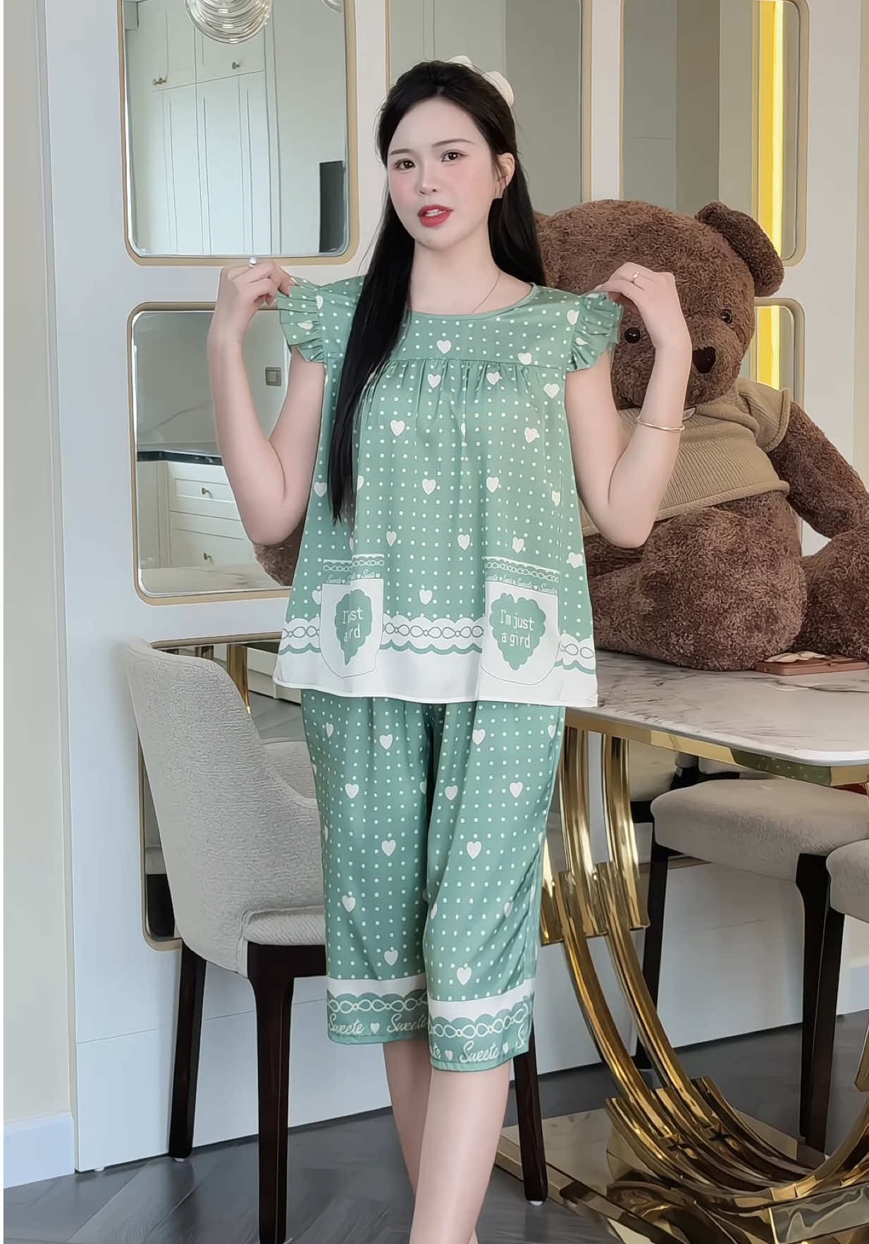 Bộ Đồ Ngủ Nữ Lửng Cánh Tiên #champhanreview #pijama 