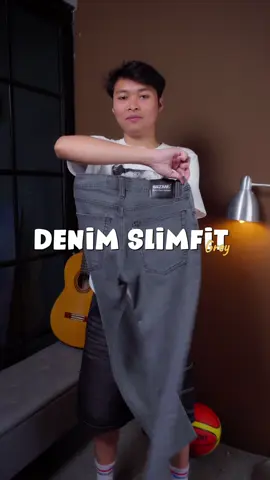 Try on Denim Slimfit Grey ✨✨ . #denimpants #slimfitpants #jeansslimfit 