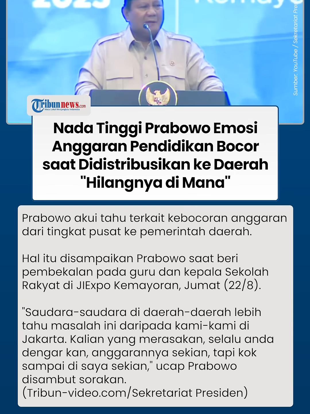 Emosi Prabowo Tahu Anggaran Pendidikan Bocor saat Didistribusikan ke Daerah Hilangnya di Mana #prabowosubianto #anggaranpendidikan #pendidikan #pendidikanindonesia #beritaterkini