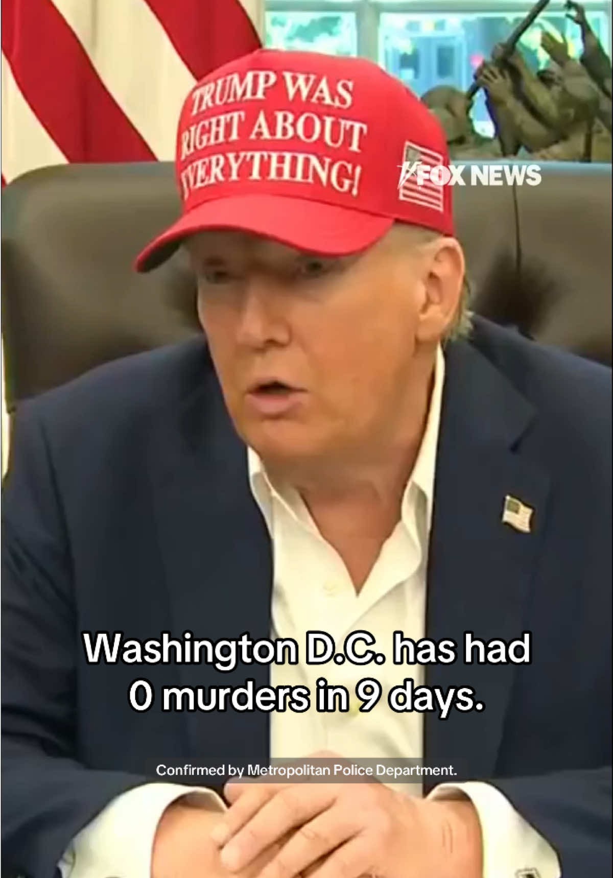 Nearly two weeks into President Donald Trump’s “crime crackdown” in the District, violent crime numbers are trending down. The Metropolitan Police Department (MPD) confirmed that the city’s last recorded homicide was on Wednesday, Aug. 13 — 9 days ago as of Friday. The drop comes as the President sends more National Guardsmen and federal agents into city streets with a focus on violent crime and immigration enforcement. The Department of Justice (DOJ) touting new numbers on Friday, saying more than 700 arrests have been made since the start of the federal crackdown, including 36 immigration-related arrests on Thursday alone. The President talked about those stats on Friday morning. #trump #washingtondc #crime #immigration #news     