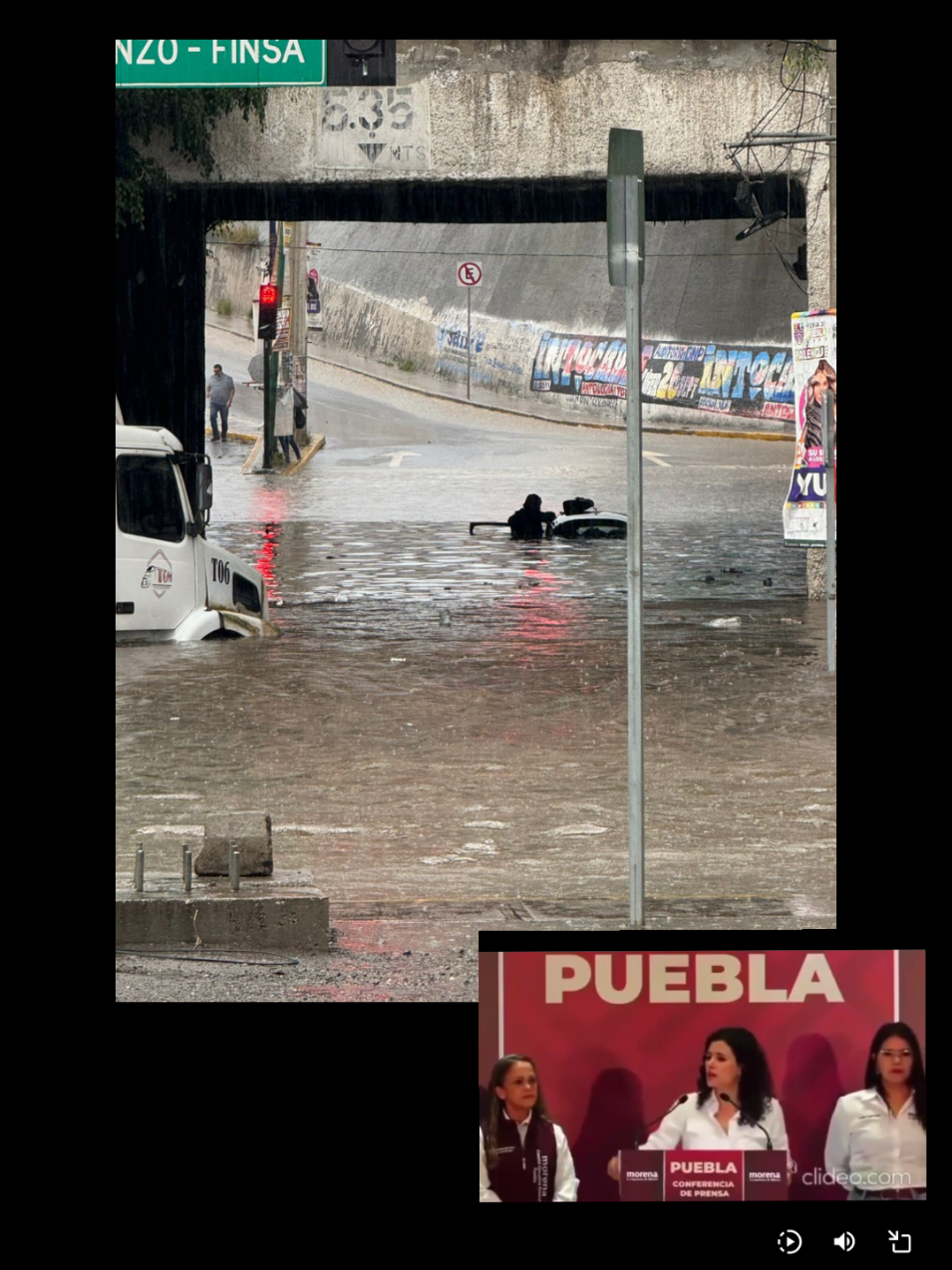 Cuando gobierna #Morena 🥺 #Puebla #Baches #inundacion 