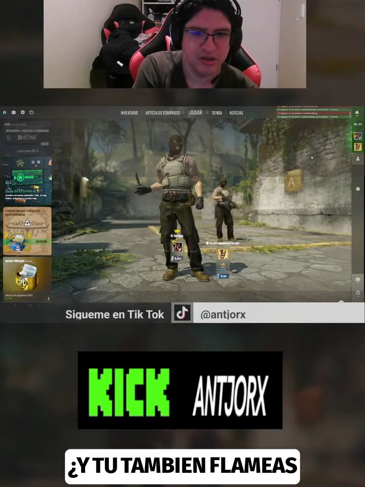 Todos flamean en los juegos, parece que entran a dejar todo su estres del dia. #suscribete #cs2moments #kick #viral