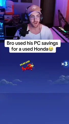 Bro used his PC savings for a used Honda 😭 #streamer #streaming #fyp 