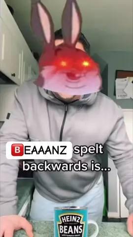 beanz spelled backwards is znaeb.. #dankmemes #znaeb #eeffoc #beanz #beanzspelledbackwardsisznaeb #bigchungus #muzzlug #coffeespelledbackwards #beanzspelledbackwards 
