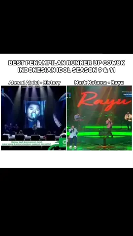 mereka berdua jadi runner up cowok paling keren pada seasonnya, mark dan abdul sama sama memiliki karakter suara. yang hampir sama, seperti memiliki takdir yang sama 🤩 bagaimana menurut kalian?  #indonesian #indonesianidol #indonesianidol9 #indonesianidol11 #ahmadabdul #history #marknatama #rayu #musik #musikviral #musikindonesiadispotify #musikindonesia #musikditiktok #lagu #laguviral #lagugalau #laguenak #fyp #beranda #berandatiktok #berandafypシ #fyppppppppppppppppppppppp 