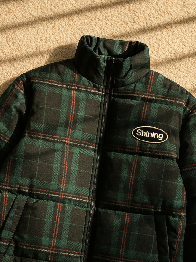 jaket flanel gorpcore tartan