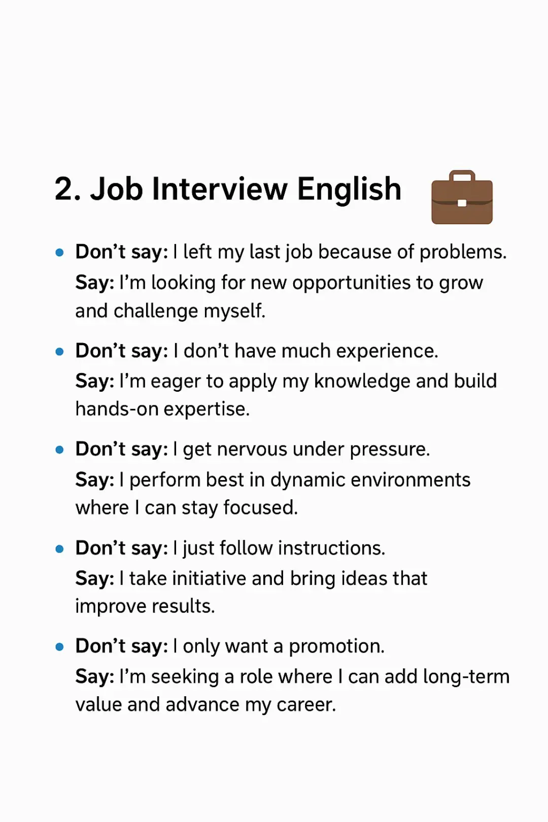 “Don’t just say it. SAY IT BETTER. 🚀 Here’s how you can transform your answers and stand out in interviews.#speakenglish #levelupenglish #englishlearning #speakconfidently 