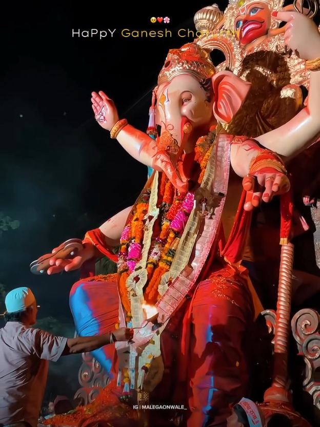 27 August 2025 >> Happy Ganesh Chaturthi 🌸❤️ #bappacomingsoon #mumbaikar #bappamorya #fireworks #morya             