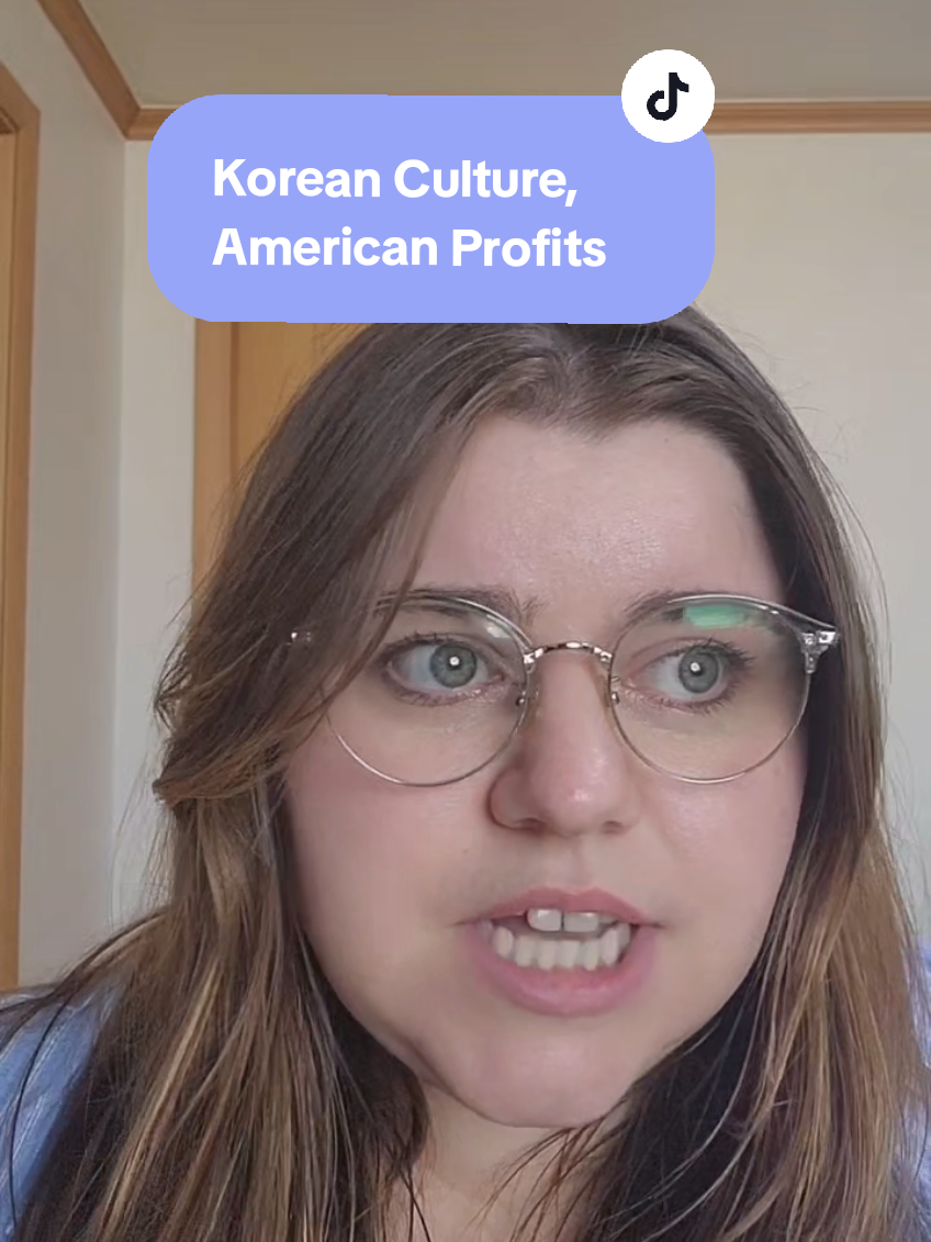 Korean culture, American profits 🤔 #kpopdemonhunters #squidgames #kpop #koreanskincare #corporateamerica 