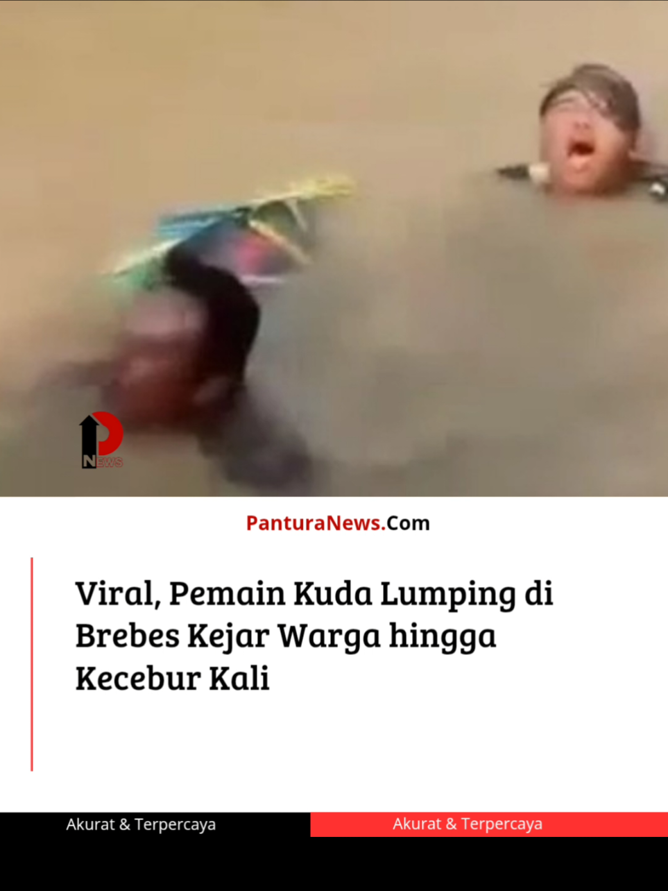 PanturaNews (Brebes) – Sebuah video pertunjukan kuda lumping di Desa Jatimakmur, Kecamatan Songgom, Kabupaten Brebes, viral di media sosial Facebook. Dalam video yang beredar, terlihat suasana heboh ketika salah seorang pemain kuda lumping tiba-tiba mengejar warga penonton hingga terjun ke dalam kali. Berdasarkan informasi yang dapat dihimpun, peristiwa itu terjadi pada Jumat, 22 Agustus 2025. Awalnya, pagelaran berlangsung meriah dengan iringan musik tradisional. Namun, suasana berubah ricuh setelah beberapa warga terlihat usil dengan mengejek dan meledek pemain yang tengah menari dalam kondisi trance atau kesurupan. Merasa terganggu, pemain kuda lumping yang diyakini tengah dalam pengaruh alam gaib langsung melakukan aksi kejar-kejaran. Beberapa warga lari terbirit-birit menghindar, hingga salah satunya tercebur ke sungai di dekat lokasi acara. Selengkapnya baca di www.panturanews.com