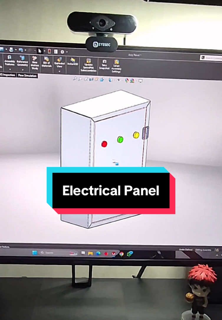 Electrical Panel #drafter #teknikmesin #solidworks #CapCut 