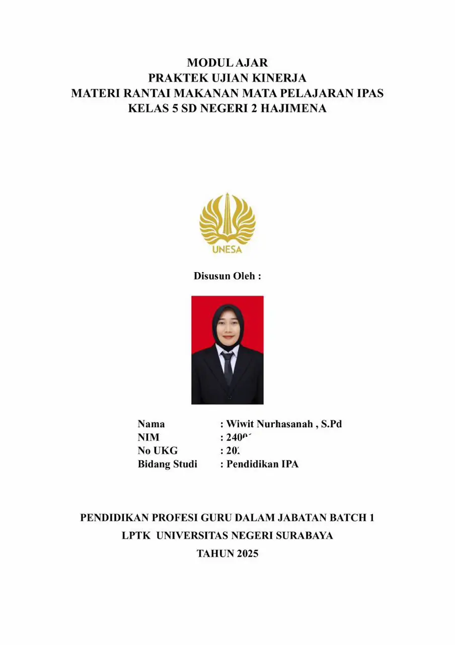 Referensi Modul Ajar Pendekatan Deep Learning untuk Ukin PPG atau Guru Sekolah. Materi Rantai Makanan  IPAS kelas 5 #modulajardeeplearning2025 #modulajar #perangkatukin #ukpppg2025 #rantaimakanan 