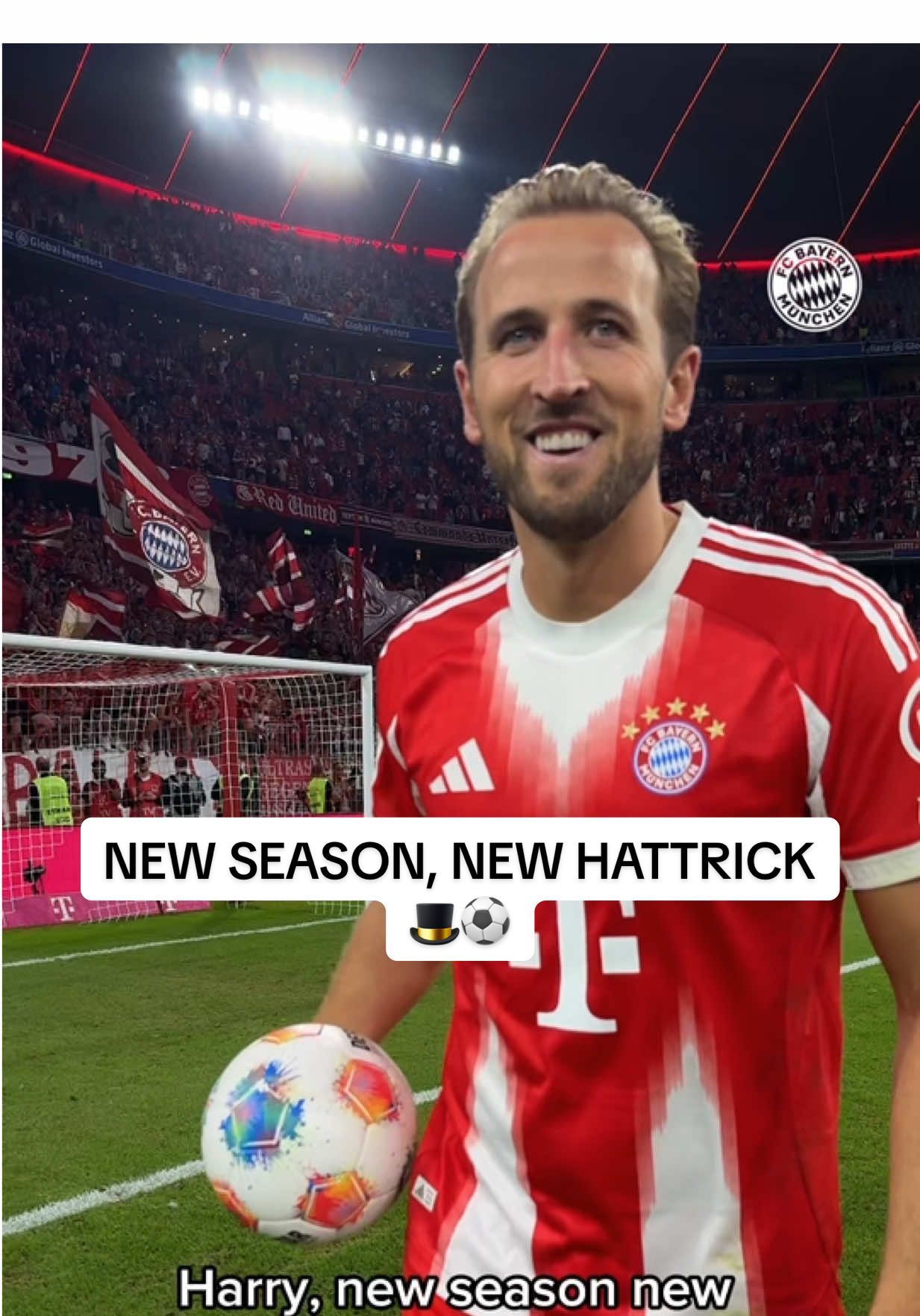 New season, new ball for the collection ❤️🤍  #FCBayern #MiaSanMia #FCBRBL #HarryKane 