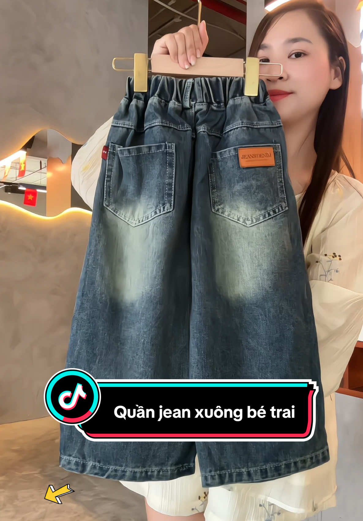Quần jean dài dáng xuông cho bé trai phong cách Hàn Quốc 12-38kg. Quần jean bé trai. #megaoreview123 #quanaotreem #quanjeanbetrai #jeanbetrai #quanbetrai 