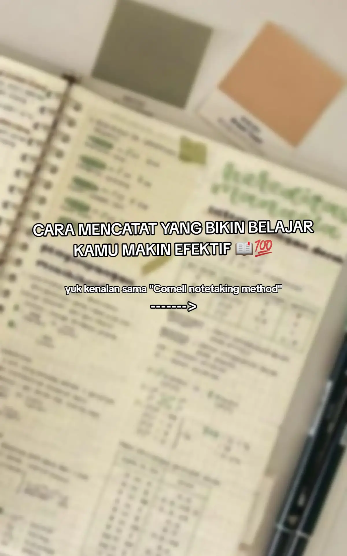 Dari berantakan jadi powerful! ✍️ Cuma butuh 3 bagian: (1) Catatan, (2) Cues/Kata Kunci, (3) Summary. Coba deh, bedanya kerasa banget!  #cornellmethod #caramencatat #mencatat #productivity #studyhack #belajar #fyp #fypシ゚ #foryou #foryoupage #fyppppppppppppppppppppppp 