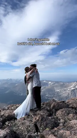 2 years since our secret mountain top elopement 💕 #elopement #mountain #mountainwedding 