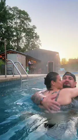 When date night turns into date morning watching the sunrise from our pool ♥️🥰 “Baby I love doing life with you” #husbandandwife #myforeverlove #loml #justanotherday #anglivinlife 
