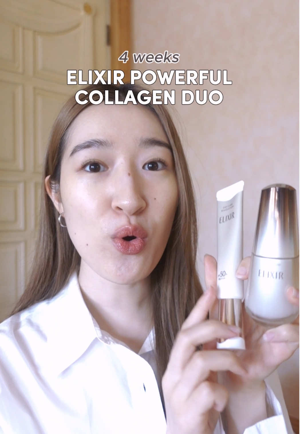 รีวิวหลังใช้ ELIXIR POWERFUL COLLAGEN DUO ครบ 4 Weeks 🤍 #skincare #sunscreen #serum #ELIXIRThailand #ELIXIRPowerfulCollagenDUO