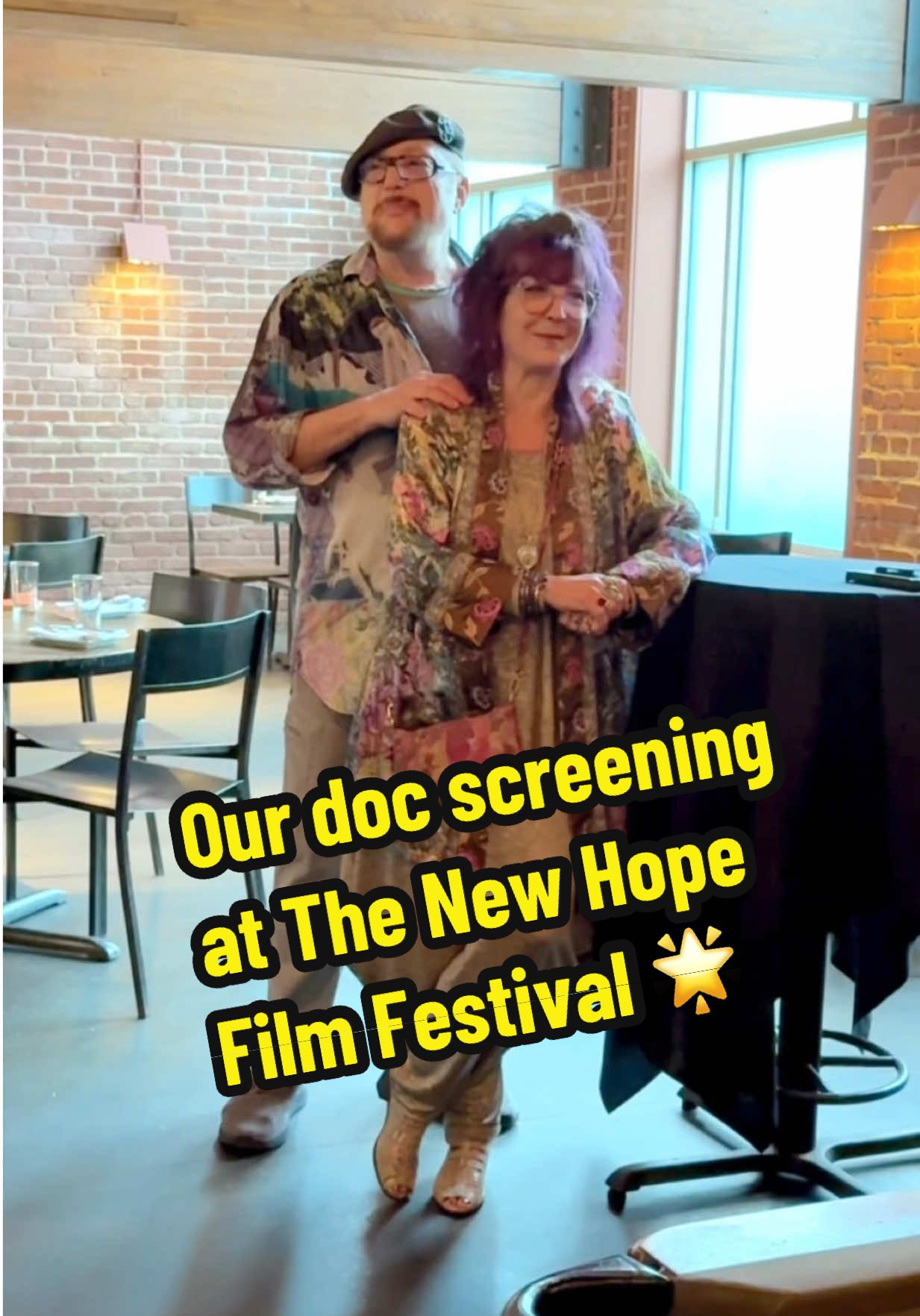 Just got back from the first screening of our documentary at the New Hope Film Festival, and our hearts are absolutely overflowing! 😊 What an incredible night—being surrounded by so many wonderful friends, sharing all the feels as our story came to life on a big screen in a lovely little town. Thank you to our dear director/producer @Annmarie_S_ and to  all for showing up and making this moment so special. Here’s to more nights like this! 🎥❤️ #NewHopeFilmFestival #Documentary #Grateful #amyzerner  #montefarber