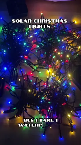 Solar Christmas lights buy 1 take 1 grabe Ang mura #solarchristmaslights #christmaslights #solarledlights #waterproof 