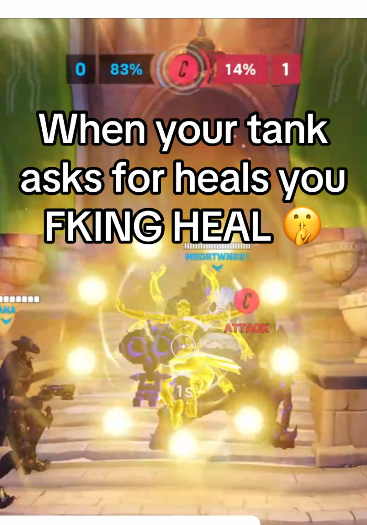 Replying to @jayce.wise sick of u garbages making excuses. Its ur job to find a way 🙂‍↕️ #zenyatta #roadhog #overwatch #overwatch2 #overwatchtiktok 