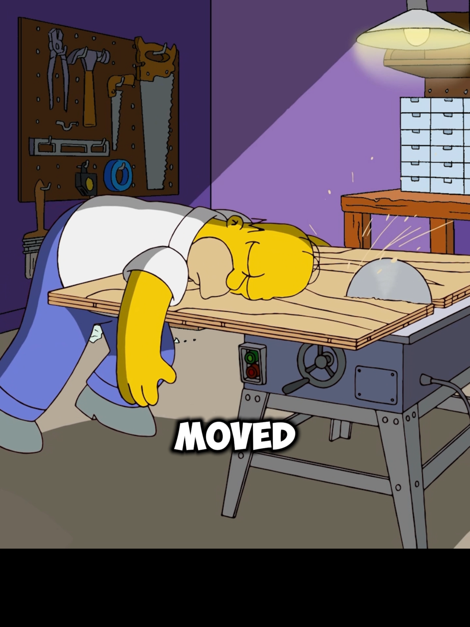 Homer fell asleep on the cutting machine #fyp#tiktok #thesimpsons 