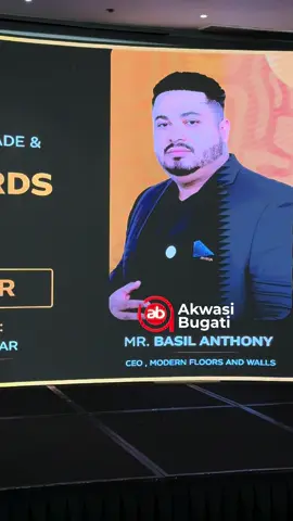 CEO of Modern Floors & Walls, Mr. Basil David Anthony, shares a short message after winning CEO of the Year at the Global Trade & Business Awards @𝓑𝓓𝓐 #akwasibugati #fypシ゚ #ghanatiktok🇬🇭 #awardsnight #ceo 