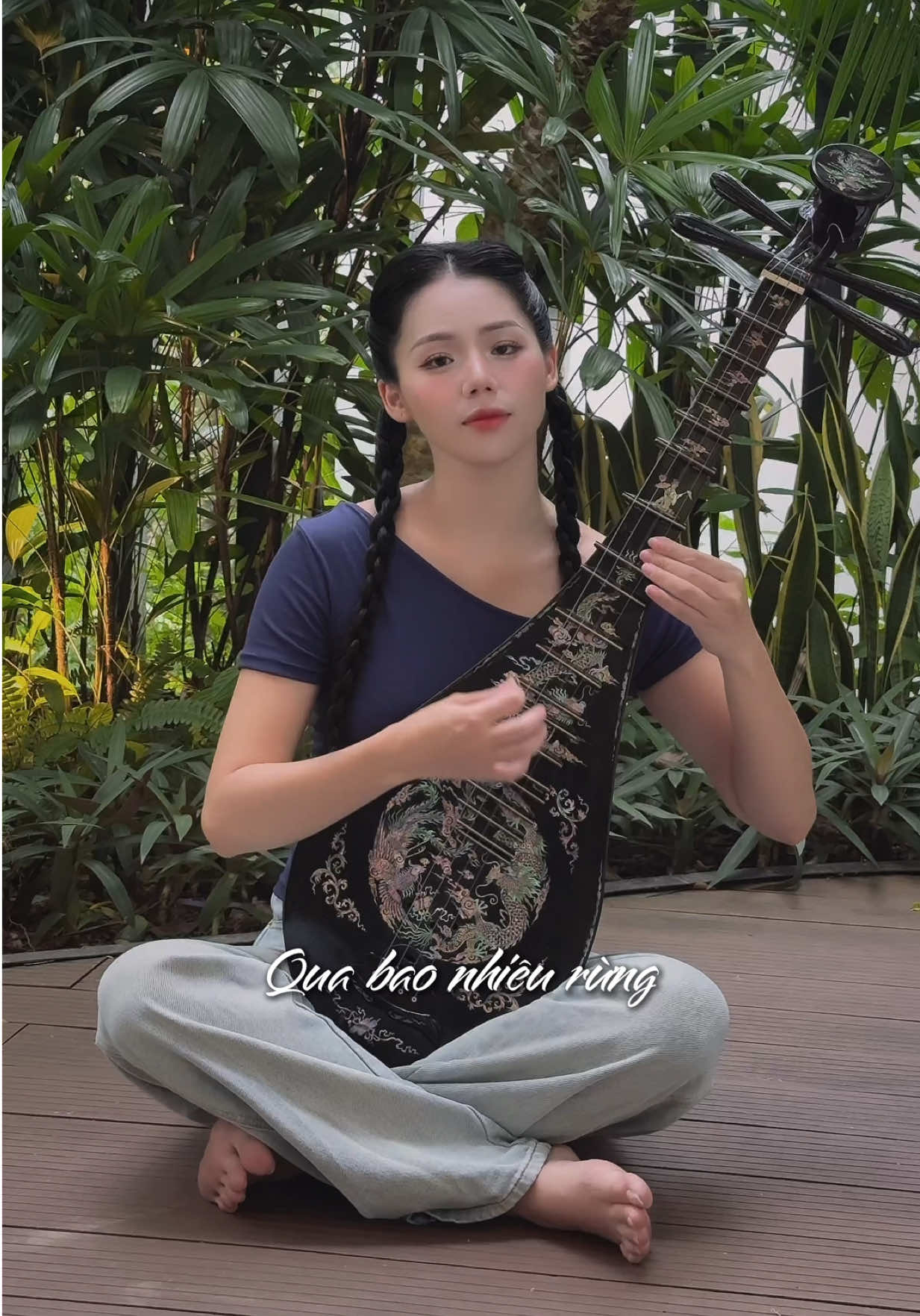 Đàn theo ta đi qua con suối con khe☘️ Phiên bản đàn tỳ bà gửi tặng mọi người ạ😍😍#huongly #tiktokgiaitri #nhaccachmang #rungxanhvangtiengtalu #tyba 