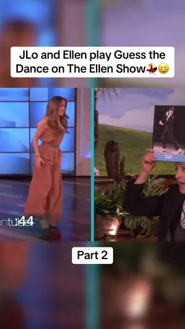 JLo and Ellen play ‘Guess the Dance’ on The Ellen Show 😆🤣💃 #dancemoves #jeniferlopez #ellenshow #fyp #you 