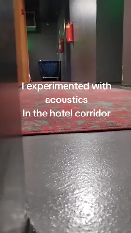 Acoustics tested in the hotel corridor