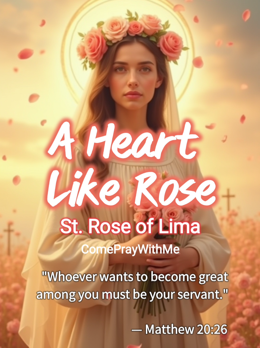 A Heart Like Rose – Worship Song Inspired by St. Rose of Lima  Experience a gentle, heartfelt worship ballad inspired by the life and devotion of St. Rose of Lima, the first saint of the Americas. This song reflects her humility, faith, and love for God, encouraging us to live a life of prayer and service. Whoever wants to become great among you must be your servant.