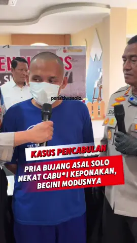 SOLO, PeristiwaSolo.com – Kasus pencabulan terhadap anak di bawah umur kembali diungkap oleh Unit Perlindungan Perempuan dan Anak (PPA) Satreskrim Polresta Solo.  Seorang pria berinisial JPA (22), warga Nusukan, Banjarsari, Solo, tega mencabuli sepupunya sendiri yang masih berusia 9 tahun. Selengkapnya hanya di portal berita dan informasi PERISTIWASOLO.COM #peristiwasolo #fyp #solo #solo24jam #polri 