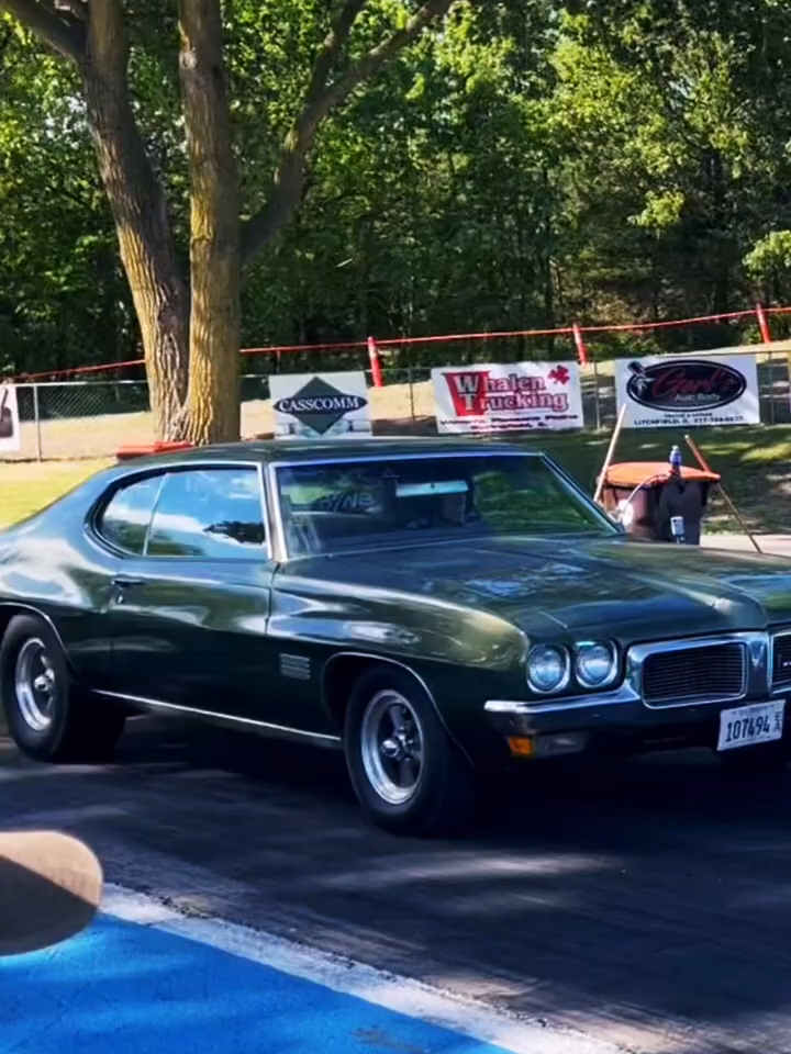 Old School Pontiac Lemans Burnout at the Nostalgia Drags!! #2hacksgarage #cartok #dragstrip #dragracing #horsepower #oldschool #burnout #pontiac #lemans #musclecar