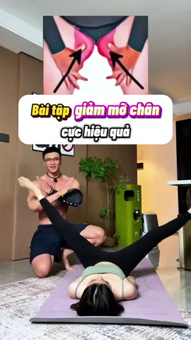 Bài tập giảm mỡ chân tại nhà cực hiệu quả, ai cũng tập được 💪 #xuhuong #luyentap #giammo #goclamdep #meolamdep