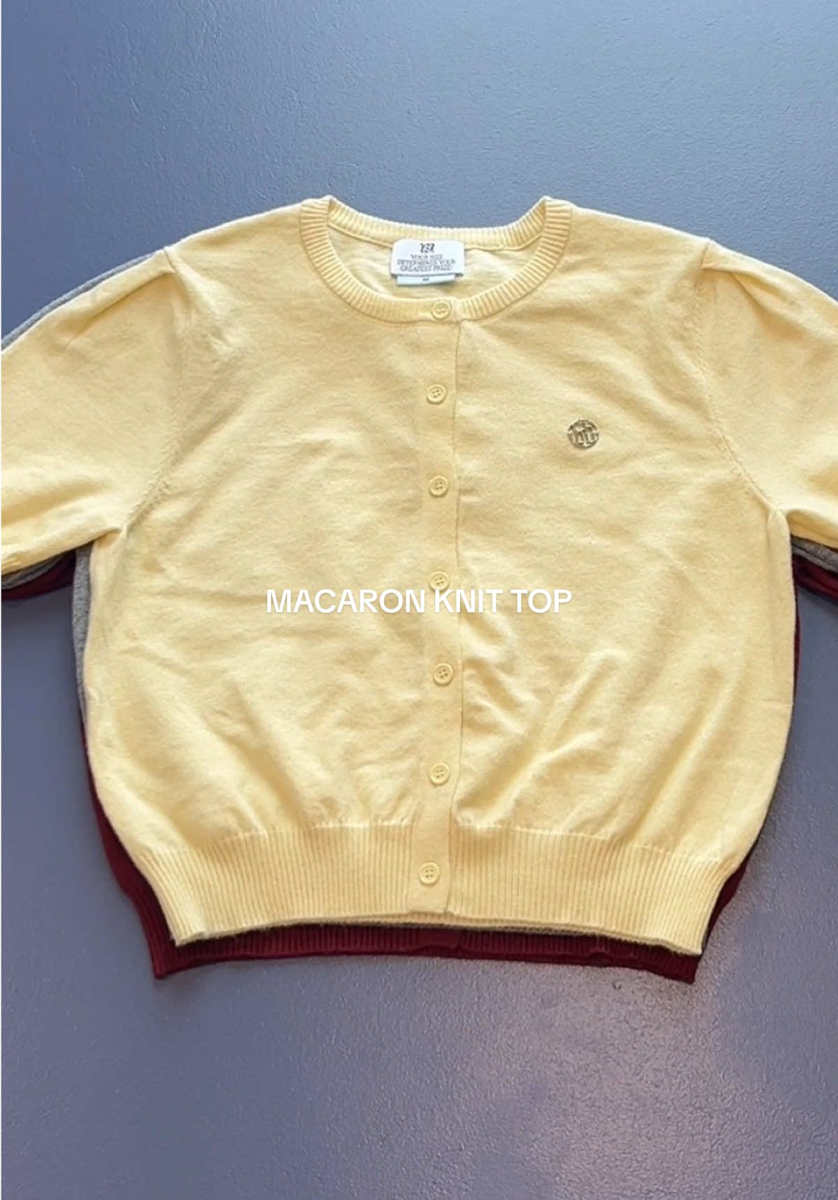Macaron Knit Top 🎧🩰 เสื้อคาร์ดิแกนแขนสั้น ผ้าไหมพรมที่นุ่มใส่สบาย ผ้าไม่หนาไม่บางจนเกินไป นำไปแมทช์กับชุดไหนก็สวย ผ้าไม่คัน สีสวยมาก #chuuchop #chuugirls #tshirt #เสื้อไหมพรมแขนสั้นคอกลม #cardigan 