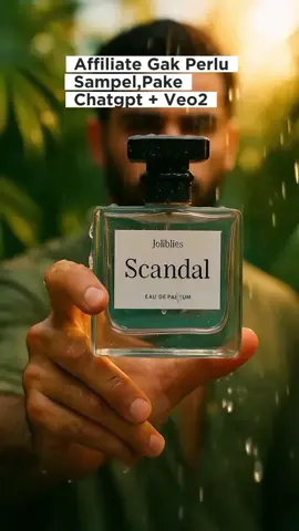 ini untuk affilate tanpa sampel. . Buka Chatgpt tuliskan prompt ini untuk gambar pertama :  . [buat Foto promosi hiper-realistis seorang pria memegang botol parfum berlabel 'Scandal Eau de Parfum by jolibliss' ke arah kamera, seolah sedang iklan. Lokasi outdoor di suasana hutan tropis dengan percikan air, daun palem hijau di sekitar, dan cahaya matahari emas menembus dedaunan. Pria terlihat stylish dan percaya diri memakai kemeja kasual, efek basah pada tangan dan botol untuk kesan segar. Fokus tajam pada botol parfum, vibe tropis sinematik.format potrait] . Download Prompt Lengkap di BIO. . #affiliatepemula #affiliatetiktok #affiliatetiktokshop 