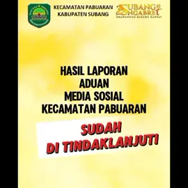 Sampurasun wargi pabuaran, menindaklanjuti laporan yang masuk ke akun medsos Kecamatan Pabuaran, kami ucapkan terima kasih atas pengaduan yang disampaikan. Terkait dengan adanya aduan warga Dusun Pasung Desa Karanghegar yang menderita tidak bisa Buang Air Besar selama satu minggu atas nama Bapak Tasrap, Camat Pabuaran bersama Kepala Desa Karanghegar dan juga Petugas dari Puskesmas Pringkasap langsung berkunjung ke rumah yang bersangkutan. Selanjutnya didampingi oleh Pemdes Karanghegar Bapak Tasrip dibawa ke RSUD Subang untuk penanganan lebih lanjut. Semoga Bapak Tasrap segera sembuh dan bisa kumpul kembali bersama keluarga. @Dinkes Subang Official  #pabuarantandang  #subangngabret  #jawabaratistimewa 