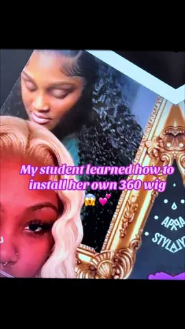 It’s not easy doing your own hair. And this was her very first time installing her own wig. I’m so proud of her 😍💕#fyp #wigclass 