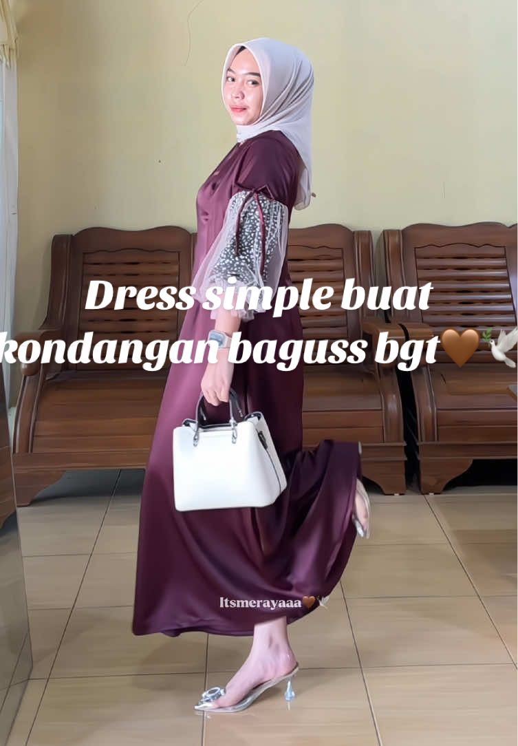 Dress simple kondangan🕊️🤎 #dresskondangan #dress #dresswanita #gamiswanita #fyp 
