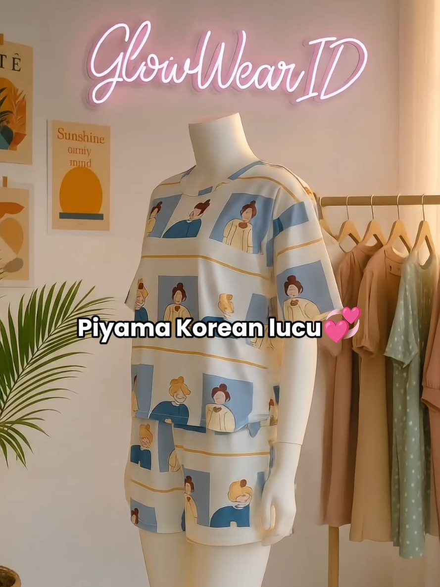 istirahatkan dirimu dengan piyama set yang nyaman ini! Bahannya adem, desainnya unik, dan bikin tidurmu makin nyenyak. Cocok banget buat santai di rumah seharian. #PiyamaWanita #BajuTidur #PiyamaLucu