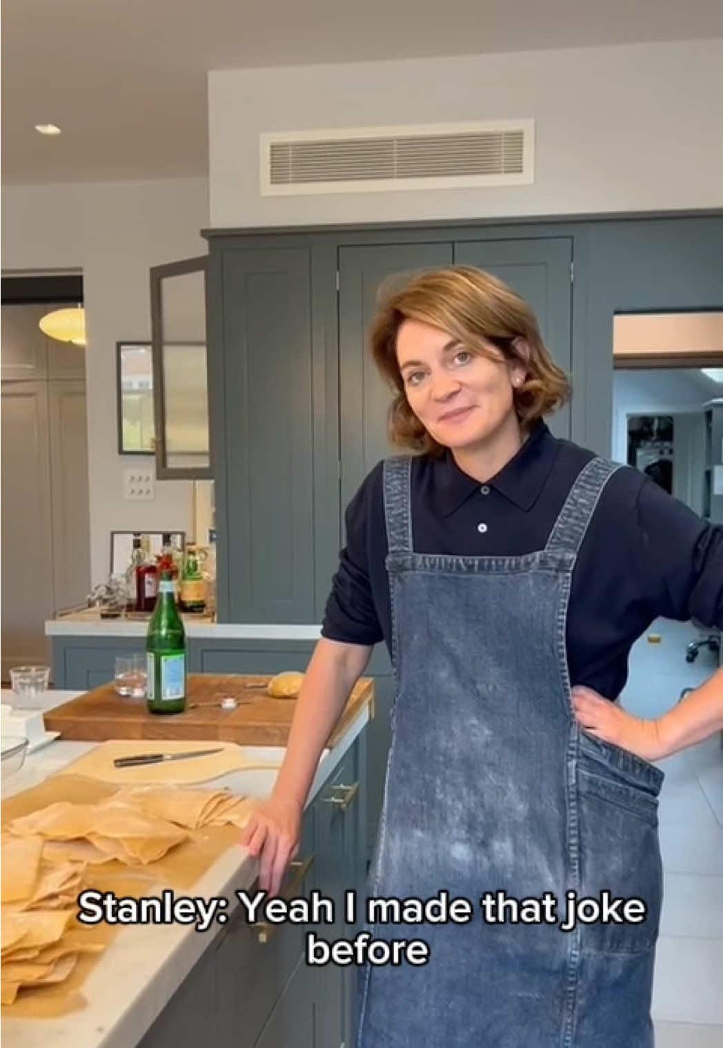 Make 5 lasagna bolognese she said, it’ll be easy she said. This is the face of a woman who has just made quite a lot of fresh pasta.  #Hosting #lasagnabolognese #marriedlife 