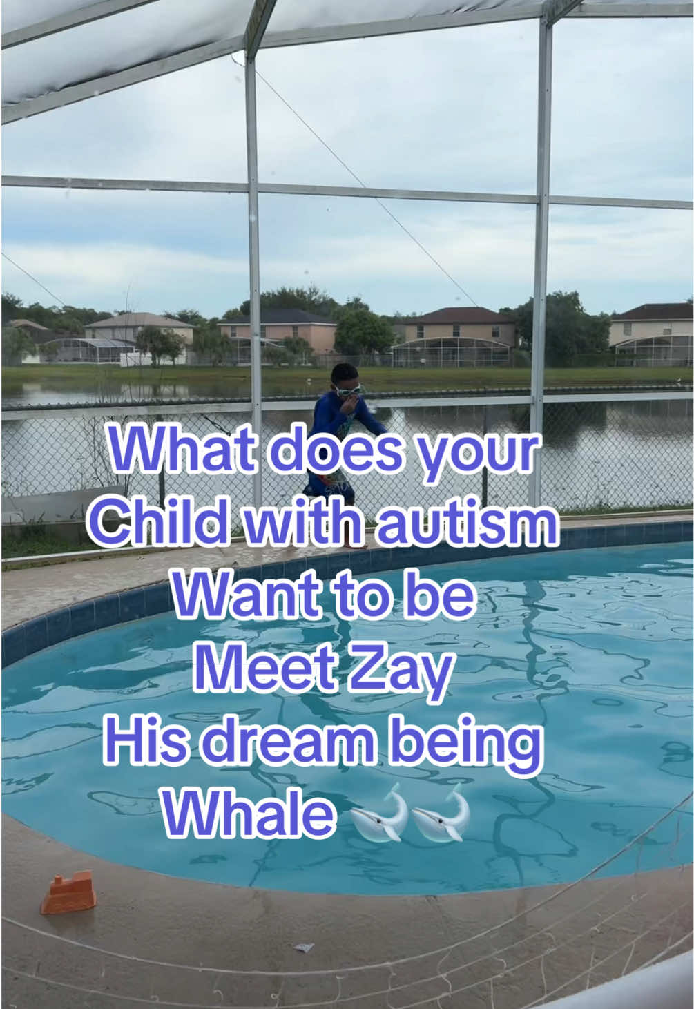 My son has so many dreams so many adventures we live in them everyday today we was in aquarium where he was performing whale , love that we can see him front glass door he can feel more like show lol 