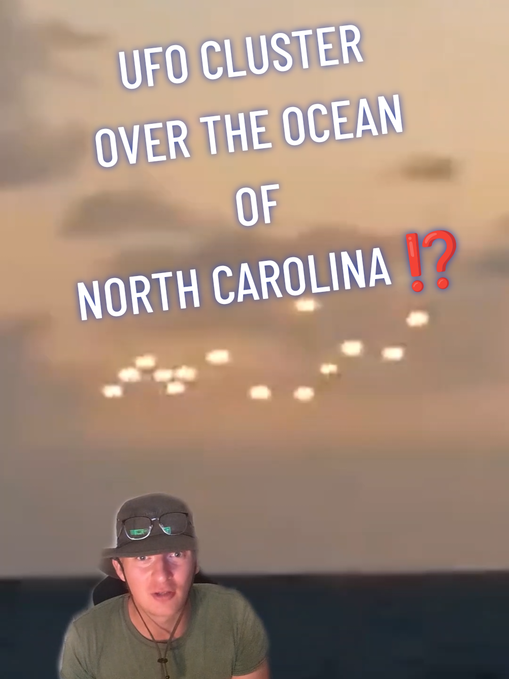 CLUSTER OF UFO SEEN OVER THE OCEAN OF NORTH CAROLINA ⁉️ #ufo #uap #news #fyp #alien 